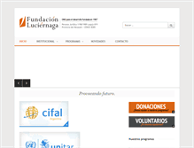 Tablet Screenshot of fundacionluciernaga.org.ar
